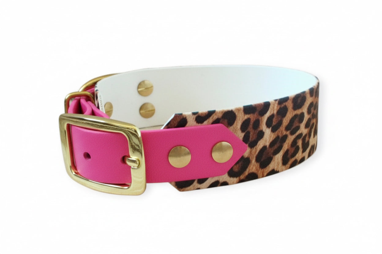 Limited Edition Halsband "Fellnase" im Leoprint