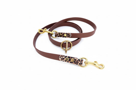 Limited Edition Biothaneleine mit Leoprint-Akzenten