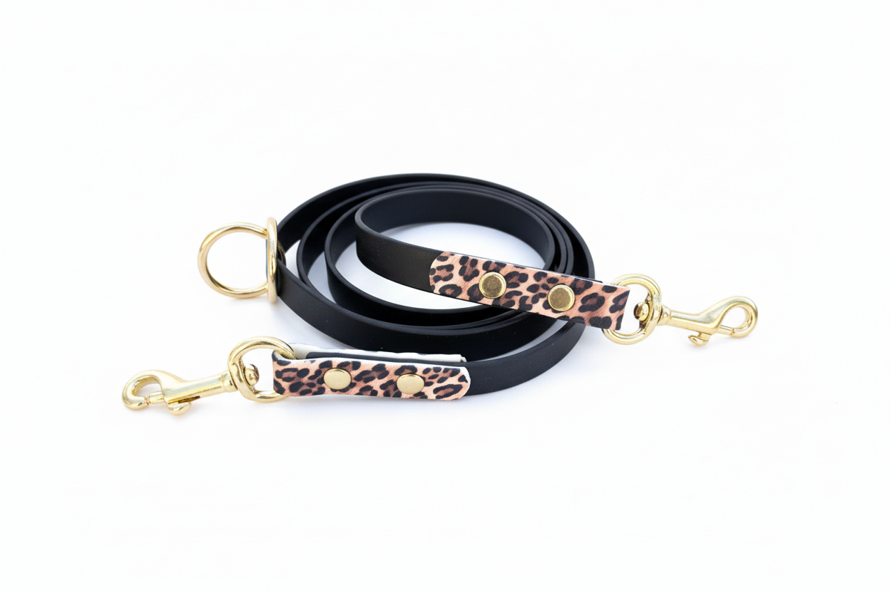 Limited Edition Biothaneleine mit Leoprint-Akzenten