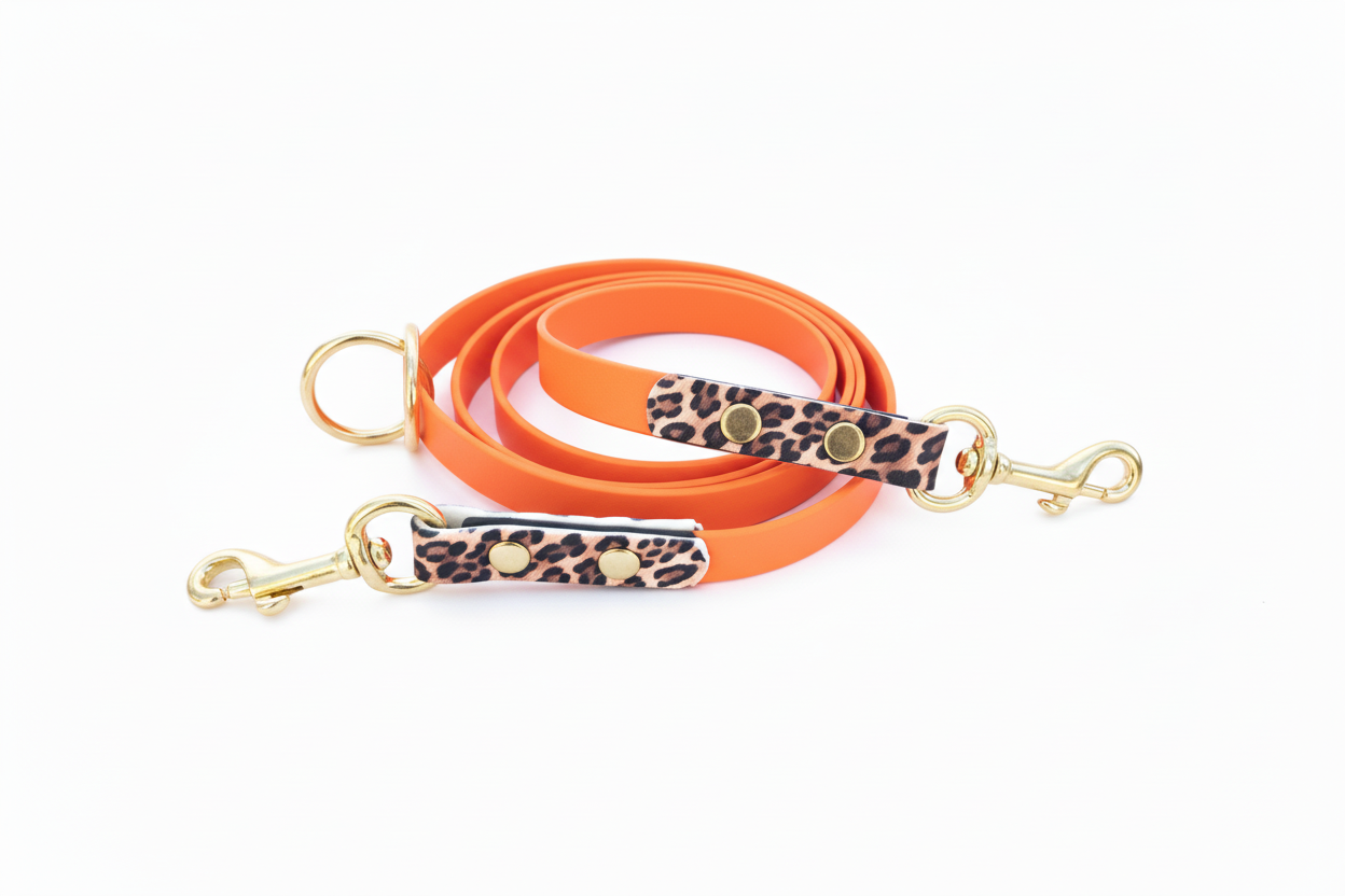 Limited Edition Biothaneleine mit Leoprint-Akzenten