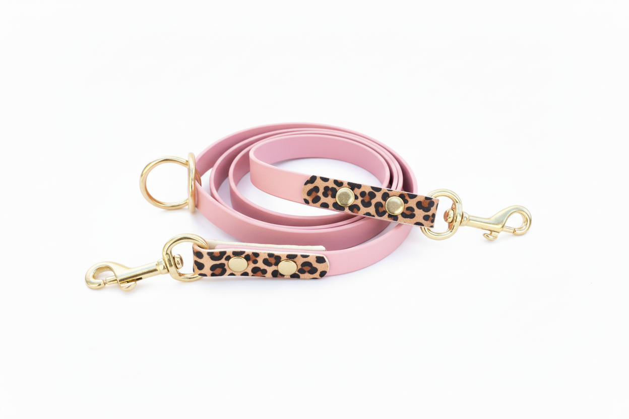 Limited Edition Biothaneleine mit Leoprint-Akzenten