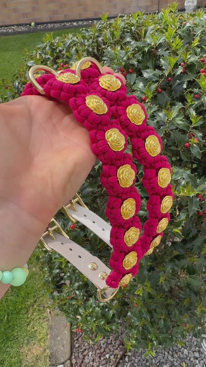 Limited Edition Halsband „Blümchen" mit goldenen Rosen